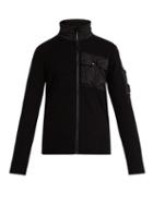Matchesfashion.com C.p. Company - Zip Through Wool Blend Sweatshirt - Mens - Black