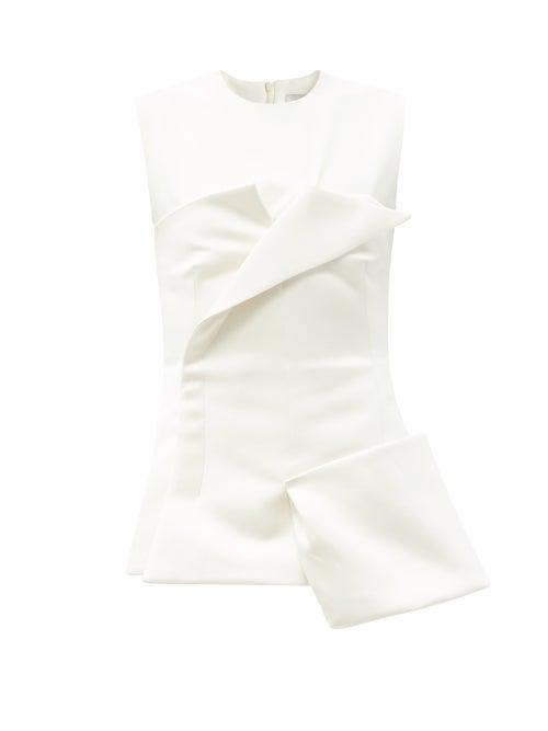 Matchesfashion.com A.w.a.k.e. Mode - Asymmetric Crepe Top - Womens - Ivory