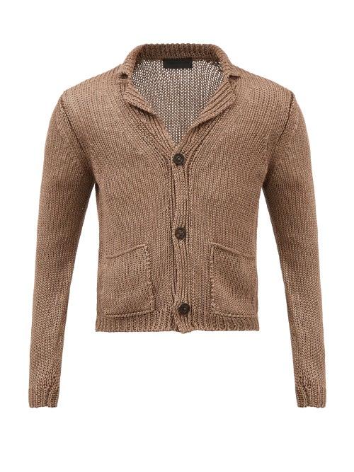 Iris Von Arnim - Harry Patch-pocket Linen Cardigan - Mens - Beige