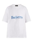 Burberry Logo-embroidered Cotton T-shirt