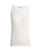 Matchesfashion.com Miu Miu - Ribbed Cotton Tank Top - Womens - White