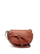 Matchesfashion.com Loewe - Gate Mini Grained-leather Cross-body Bag - Womens - Brown