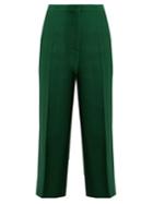 Rochas Crepe Cropped Wide-leg Trousers