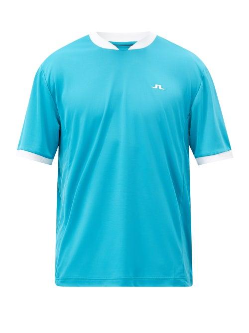 J.lindeberg - Game Panelled-back Jersey T-shirt - Mens - Blue