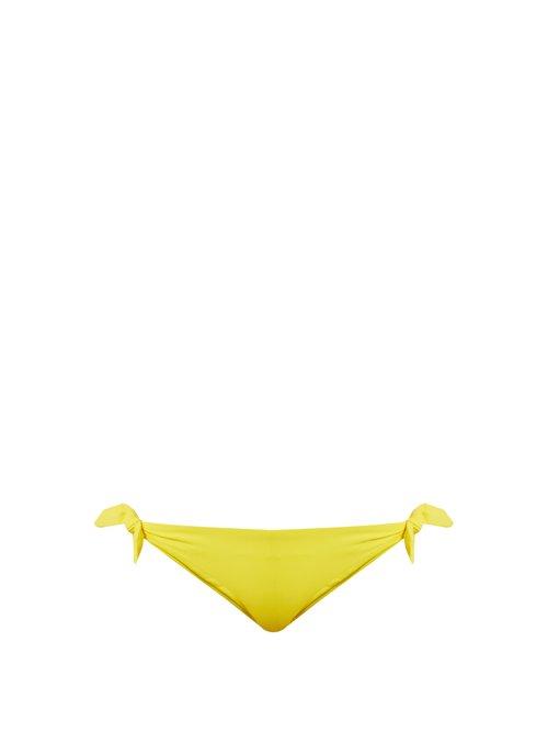 Matchesfashion.com Mara Hoffman - Side Tie Bikini Briefs - Womens - Yellow