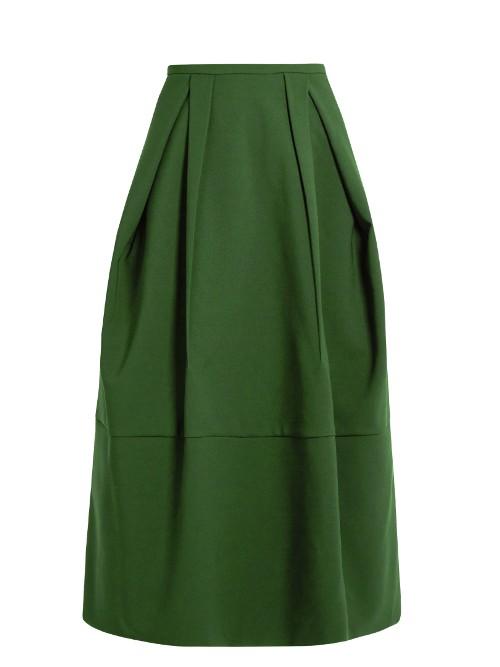 Jil Sander Biglia Crepe Midi Skirt