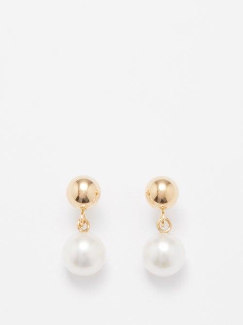 Mizuki - Freshwater Pearl & 14kt Gold Earrings - Womens - Pearl