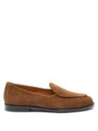 Matchesfashion.com Jacques Soloviere - Jules Debossed-logo Suede Loafers - Mens - Dark Brown