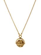 Matchesfashion.com Tom Wood - Pegasus-pendant Gold Plated-silver Necklace - Mens - Gold