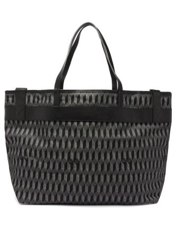 Au Depart - La Bercy Reversible Reflective-jacquard Tote Bag - Mens - Black Multi