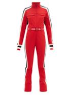 Perfect Moment - Crystal Softshell Ski Suit - Womens - Red