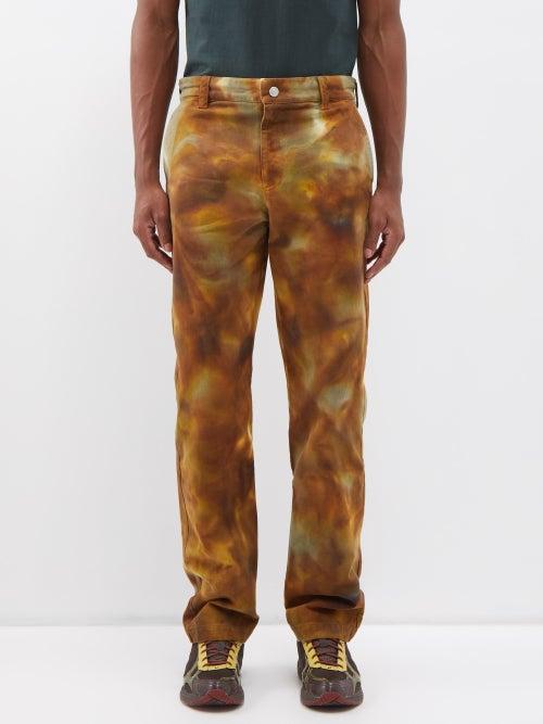 Affxwrks - Stash Burn-print Cotton Trousers - Mens - Multi