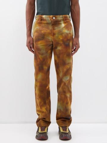 Affxwrks - Stash Burn-print Cotton Trousers - Mens - Multi
