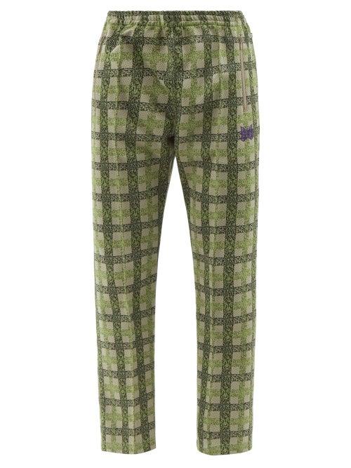 Needles - Check-print Jersey Track Pants - Mens - Green