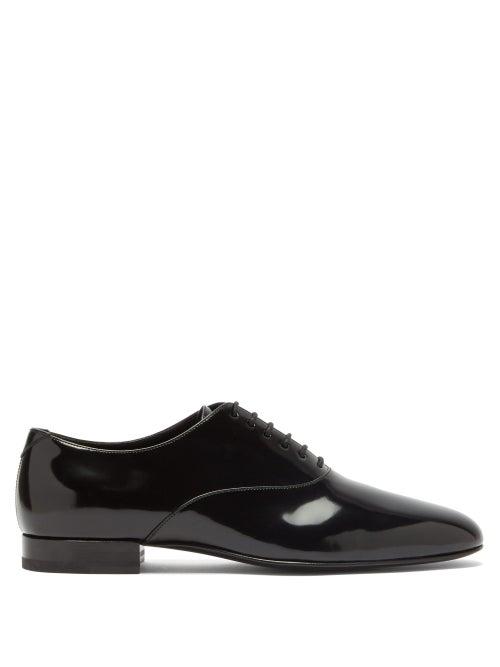 Matchesfashion.com Saint Laurent - Smoking Patent-leather Oxford Shoes - Womens - Black