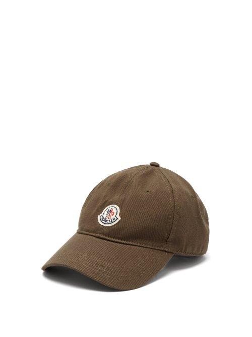 Matchesfashion.com Moncler - Logo Patch Cotton Cap - Mens - Khaki