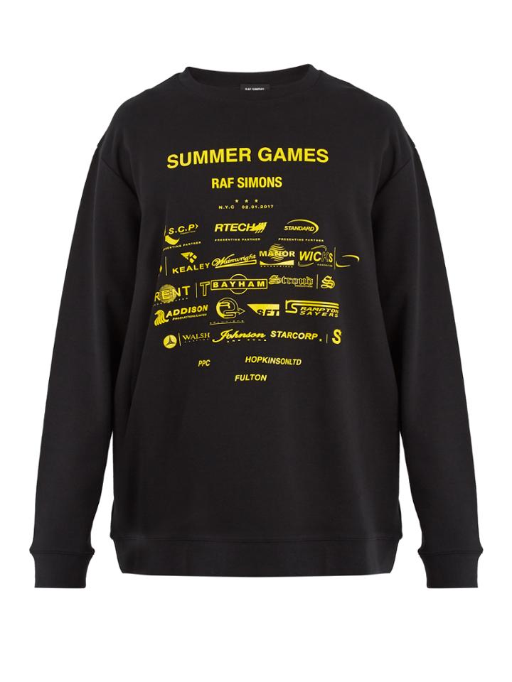 Raf Simons Summer Games-print Cotton Sweatshirt
