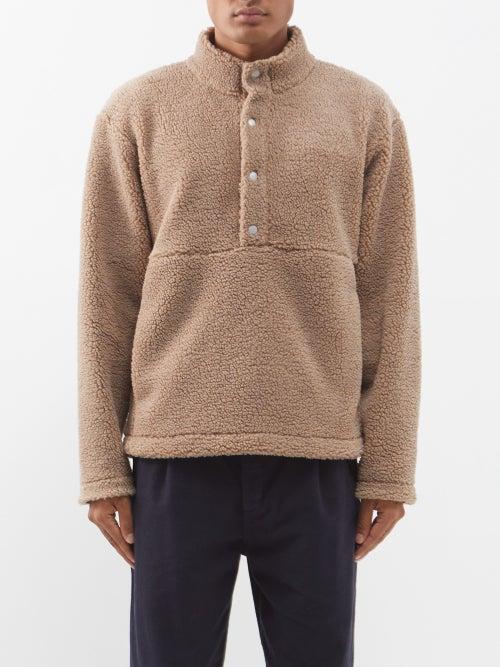 Folk - Boxy Funnel-neck Fleece Jacket - Mens - Beige