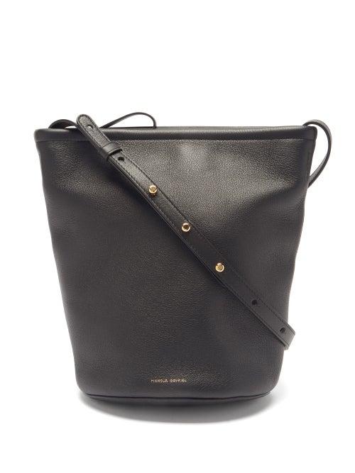 Matchesfashion.com Mansur Gavriel - Zip Bucket Medium Leather Shoulder Bag - Womens - Black