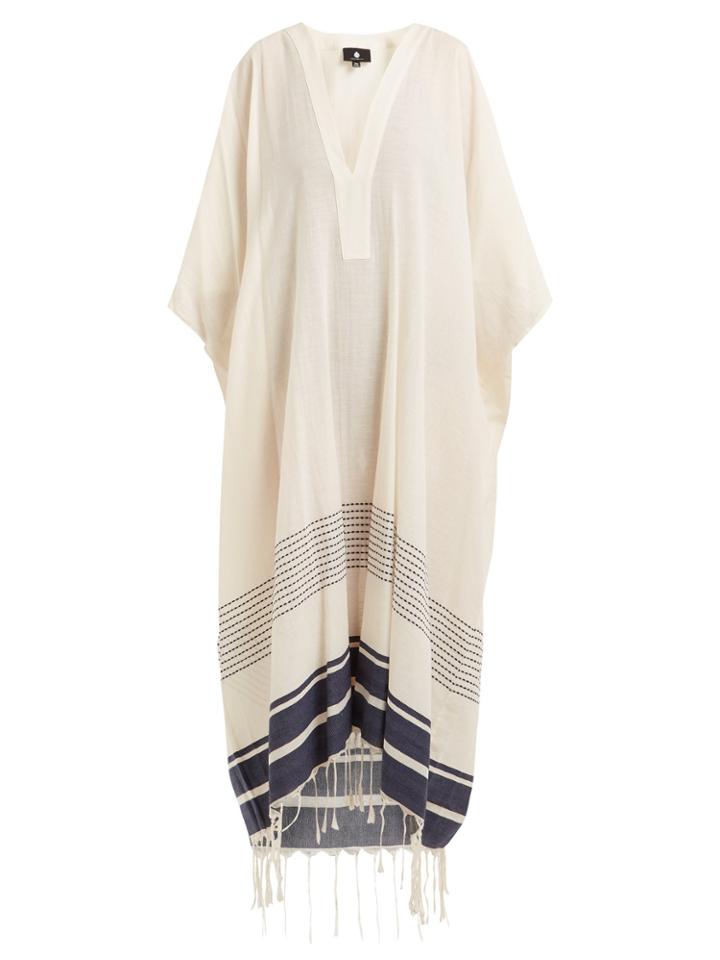 Su Mia Tasselled-hem Cotton-blend Kaftan