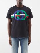 Gucci - Gg-logo Print Cotton-jersey T-shirt - Mens - Black Multi