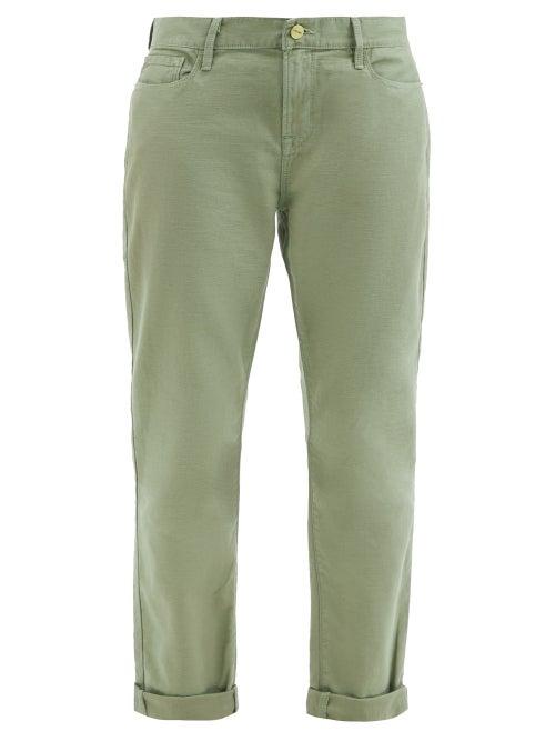 Ladies Rtw Frame - Le Garcon Straight-leg Jeans - Womens - Khaki