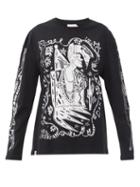 Matchesfashion.com Charles Jeffrey Loverboy - Dander-print Cotton-jersey Long-sleeved T-shirt - Womens - Black