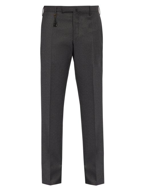 Matchesfashion.com Incotex - Slim Leg Wool Trousers - Mens - Grey