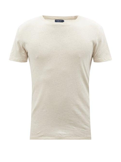 Frescobol Carioca - Cotton-blend Jersey T-shirt - Mens - Beige
