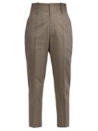 Matchesfashion.com Isabel Marant Toile - Noah Cropped Cotton Blend Trousers - Womens - Light Grey
