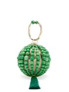 Matchesfashion.com Rosantica By Michela Panero - Billie Bead And Tassel Ball Clutch - Womens - Green