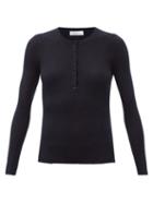 Ladies Rtw Gabriela Hearst - Julian Ribbed Cashmere-blend Sweater - Womens - Navy