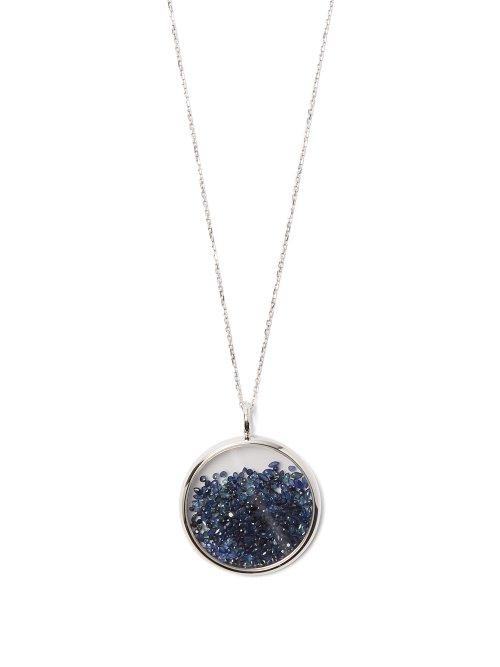 Matchesfashion.com Aurlie Bidermann Fine Jewellery - Chivor Sapphire & 18kt White Gold Necklace - Womens - Blue