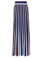 Matchesfashion.com Gabriela Hearst - Dixie Striped Wool Midi Skirt - Womens - Blue Stripe