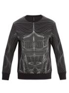 Matchesfashion.com Blackbarrett By Neil Barrett - Topography Body Print Jersey Sweatshirt - Mens - Black White