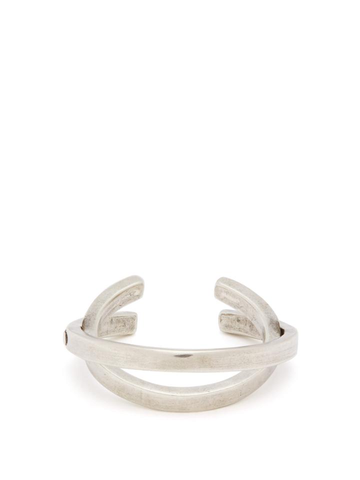 Title Of Work Hinged Sterling-silver Ring