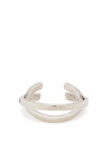Title Of Work Hinged Sterling-silver Ring