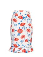 Oscar De La Renta Poppy-print Cotton Skirt