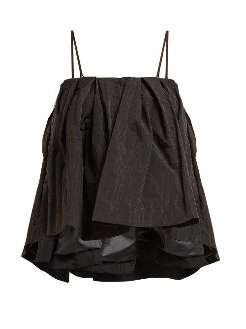 Matchesfashion.com Simone Rocha - Textured Taffeta Top - Womens - Black