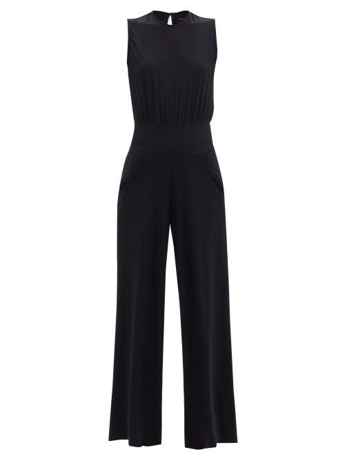 Matchesfashion.com Commando - Butter Micromodal-blend Jersey Wide-leg Jumpsuit - Womens - Black