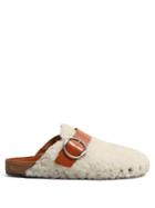Isabel Marant Mirvin Shearling And Leather Backless Clogs