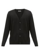 Matchesfashion.com Acne Studios - V-neck Button-through Wool-blend Cardigan - Mens - Black