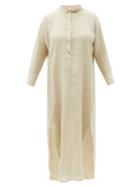 Matchesfashion.com Mes Demoiselles - Puglia Buttoned Linen Shirt Dress - Womens - Beige