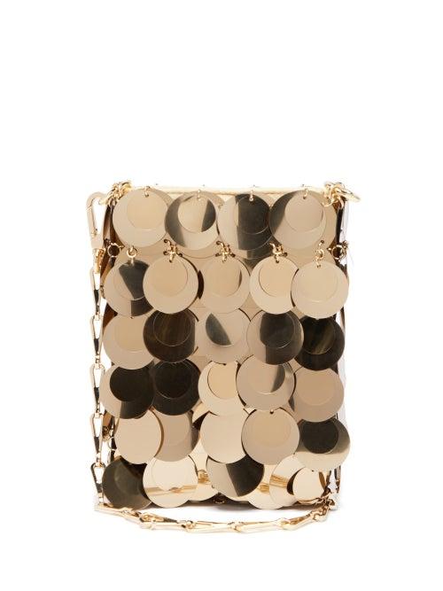 Matchesfashion.com Paco Rabanne - Sparkle 1969 Mini Sequinned Shoulder Bag - Womens - Gold