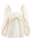 Johanna Ortiz - Love Me Like 70s Cotton-blend Poplin Blouse - Womens - Ivory