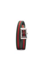 Gucci G-frame Stainless-steel And Canvas Watch