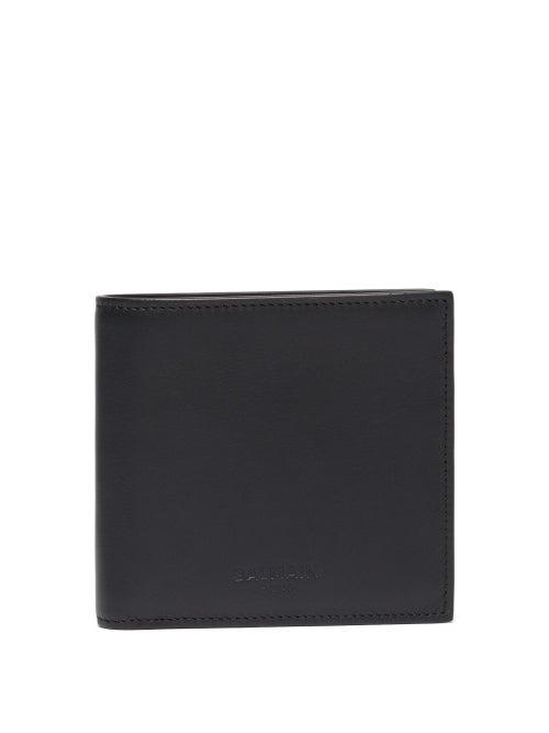 Matchesfashion.com Balmain - Logo Debossed Bi Fold Wallet - Mens - Black