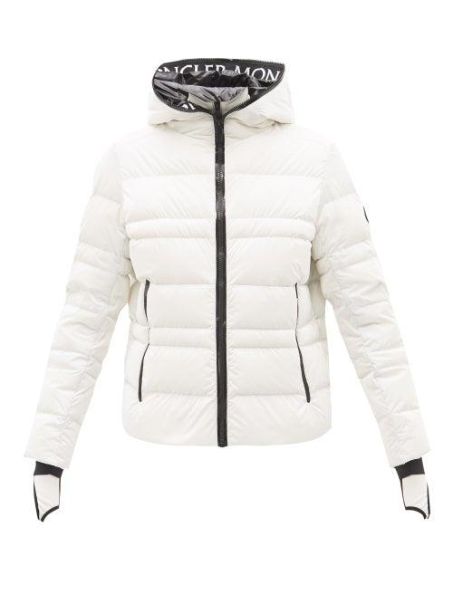 Moncler - Tharon Coated Quilted Down Hooded Jacket - Womens - White