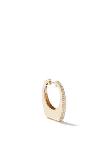 Rainbow K - Grace Diamond & 14kt Gold Single Earring - Womens - Gold Multi