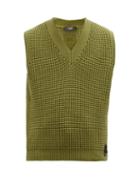 Matchesfashion.com Fendi - V-neck Cashmere Sleeveless Sweater - Mens - Green
